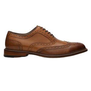 Aston Grey Mens Brown Leather Boyle Wingtip Oxford Lace Up Dress Shoes Size 10.5